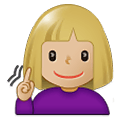 🧏🏼‍♀️ Emoji gehörlose Frau: mittelhelle Hautfarbe Samsung One UI 1.5.