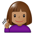 🧏🏽‍♀️ Emoji gehörlose Frau: mittlere Hautfarbe Samsung One UI 1.5.