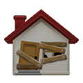 Emoji 🏚️ Casa In Rovina su Samsung One UI 1.5.