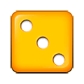 Emoji ⚂ Dado-3 su Samsung One UI 1.5.