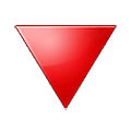Emoji 🔻 Triangolo Rosso Con Punta Verso Il Basso su Samsung One UI 1.5.