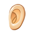 👂🏻 Emoji Orelha: Pele Clara na Samsung One UI 1.5.
