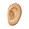 👂🏼 Emoji Orelha: Pele Morena Clara na Samsung One UI 1.5.