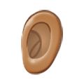 👂🏽 Emoji Orelha: Pele Morena na Samsung One UI 1.5.