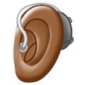 Emoji 🦻🏾 Orecchio Con Apparecchio Acustico: Carnagione Abbastanza Scura su Samsung One UI 1.5.