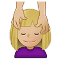 💆🏼 Emoji Persona Recibiendo Masaje: Tono De Piel Claro Medio en Samsung One UI 1.5.