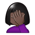 Emoji 🤦🏿 Persona Esasperata: Carnagione Scura su Samsung One UI 1.5.