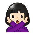 🙅🏻 Emoji Persona Haciendo El Gesto De «no»: Tono De Piel Claro en Samsung One UI 1.5.
