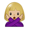 🙅🏼 Emoji Persona Haciendo El Gesto De «no»: Tono De Piel Claro Medio en Samsung One UI 1.5.