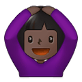 🙆🏿 Emoji Persona Haciendo El Gesto De «de Acuerdo»: Tono De Piel Oscuro en Samsung One UI 1.5.