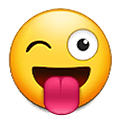 😜 Emoji Cara Sacando La Lengua Y Guiñando Un Ojo en Samsung One UI 1.5.