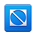 ⛞ Emoji Diagonal de arriba hacia abajo en un cuadrado pintado ubicado en un círculo en Samsung One UI 1.5.