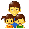 👨‍👧‍👦 Emoji Familie: Mann, Mädchen und Junge Samsung One UI 1.5.