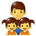 👨‍👧‍👧 Emoji Familie: Mann, Mädchen und Mädchen Samsung One UI 1.5.