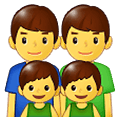👨‍👨‍👦‍👦 Emoji Familie: Mann, Mann, Junge und Junge Samsung One UI 1.5.