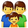 👨‍👨‍👧 Emoji Familie: Mann, Mann und Mädchen Samsung One UI 1.5.