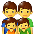 👨‍👨‍👧‍👦 Emoji Familia: Hombre, Hombre, Niña, Niño en Samsung One UI 1.5.