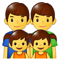 👨‍👨‍👧‍👧 Emoji Familie: Mann, Mann, Mädchen und Mädchen Samsung One UI 1.5.