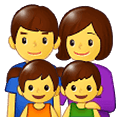 👨‍👩‍👧‍👦 Emoji Familie: Mann, Frau, Mädchen und Junge Samsung One UI 1.5.