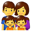👨‍👩‍👧‍👧 Emoji Familie: Mann, Frau, Mädchen und Mädchen Samsung One UI 1.5.