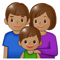 👪🏽 Emoji Família, Pele Morena na Samsung One UI 1.5.