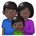 👪🏿 Emoji Familia, Tono De Piel Oscuro en Samsung One UI 1.5.