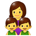 Emoji 👩‍👦‍👦 Famiglia: Donna, Bambino E Bambino su Samsung One UI 1.5.
