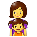👩‍👧 Emoji Familie: Frau, Mädchen Samsung One UI 1.5.