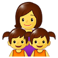 Émoji 👩‍👧‍👧 Famille : Femme, Fille Et Fille sur Samsung One UI 1.5.
