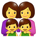👩‍👩‍👦‍👦 Emoji Familia: Mujer, Mujer, Niño, Niño en Samsung One UI 1.5.