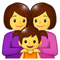 👩‍👩‍👧 Emoji Familie: Frau, Frau und Mädchen Samsung One UI 1.5.