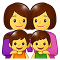 👩‍👩‍👧‍👦 Emoji Familie: Frau, Frau, Mädchen und Junge Samsung One UI 1.5.