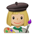 👩🏼‍🎨 Emoji Artista Plástica: Pele Morena Clara na Samsung One UI 1.5.