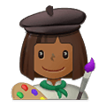 Emoji 👩🏾‍🎨 Artista Donna: Carnagione Abbastanza Scura su Samsung One UI 1.5.