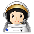 👩🏻‍🚀 Emoji Astronauta Mujer: Tono De Piel Claro en Samsung One UI 1.5.