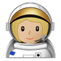 Émoji 👩🏼‍🚀 Astronaute Femme : Peau Moyennement Claire sur Samsung One UI 1.5.