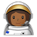 👩🏾‍🚀 Emoji Astronautin: mitteldunkle Hautfarbe Samsung One UI 1.5.