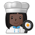 Émoji 👩🏿‍🍳 Cuisinière : Peau Foncée sur Samsung One UI 1.5.