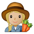 Emoji 👩🏼‍🌾 Contadina: Carnagione Abbastanza Chiara su Samsung One UI 1.5.