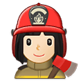 Émoji 👩🏻‍🚒 Pompier Femme : Peau Claire sur Samsung One UI 1.5.