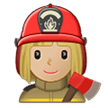 Emoji 👩🏼‍🚒 Pompiere Donna: Carnagione Abbastanza Chiara su Samsung One UI 1.5.