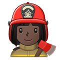 Emoji 👩🏿‍🚒 Pompiere Donna: Carnagione Scura su Samsung One UI 1.5.