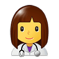 Émoji 👩‍⚕️ Professionnelle De La Santé sur Samsung One UI 1.5.