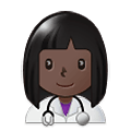 Emoji 👩🏿‍⚕️ Operatrice Sanitaria: Carnagione Scura su Samsung One UI 1.5.