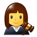 Emoji 👩‍⚖️ Giudice Donna su Samsung One UI 1.5.