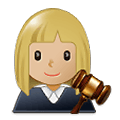 Emoji 👩🏼‍⚖️ Giudice Donna: Carnagione Abbastanza Chiara su Samsung One UI 1.5.