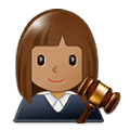 Emoji 👩🏽‍⚖️ Giudice Donna: Carnagione Olivastra su Samsung One UI 1.5.