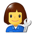 👩‍🔧 Emoji Mechanikerin Samsung One UI 1.5.