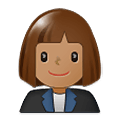 👩🏽‍💼 Emoji Oficinista Mujer: Tono De Piel Medio en Samsung One UI 1.5.