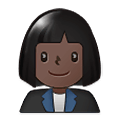 👩🏿‍💼 Emoji Oficinista Mujer: Tono De Piel Oscuro en Samsung One UI 1.5.